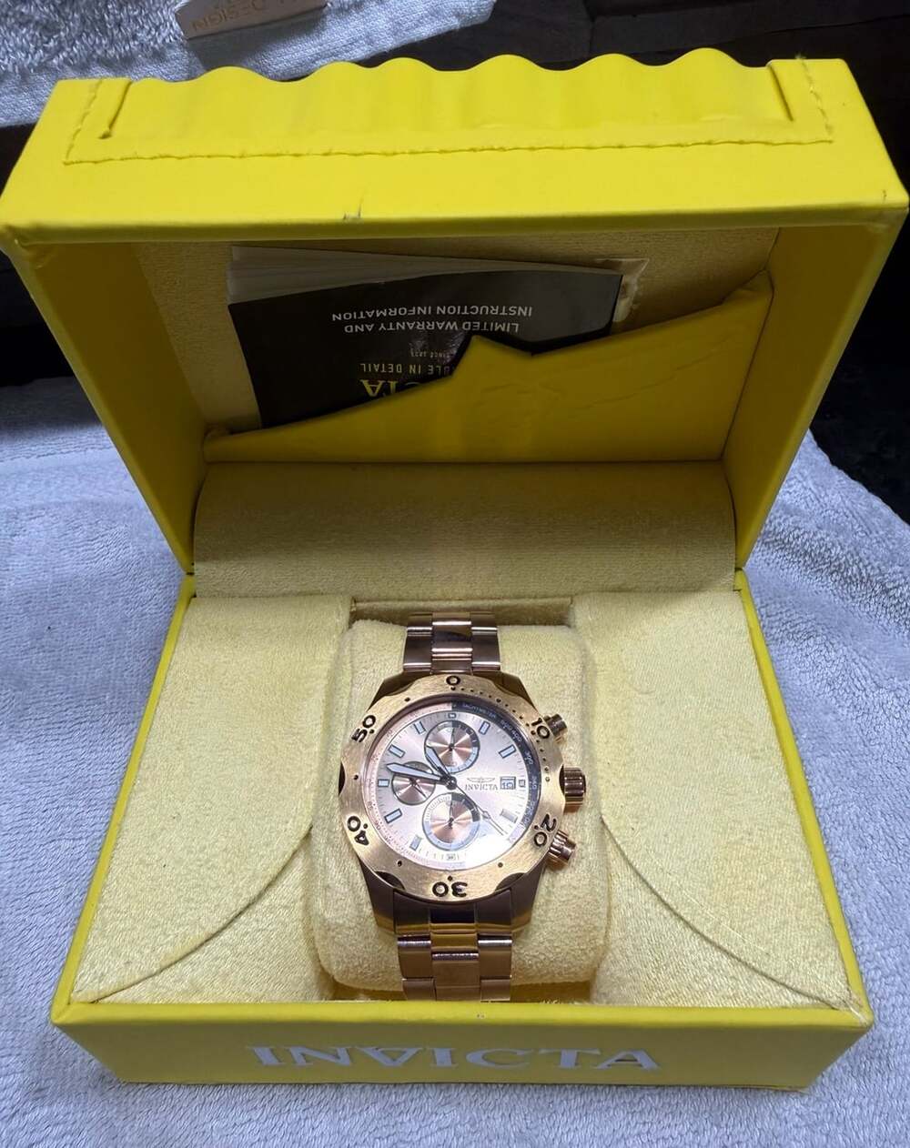 Invicta Rosegold Specialty Chronograph Watch 17755